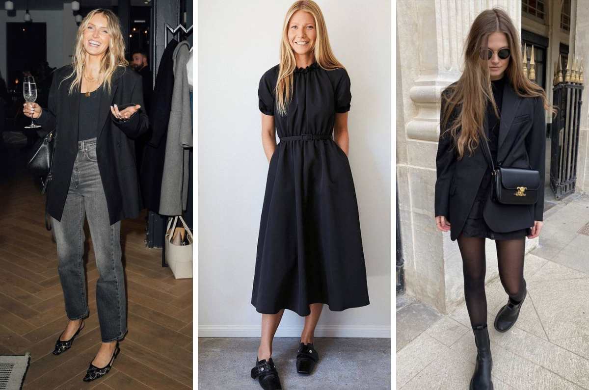 Ideas de outfits negros minimalistas para un look clásico