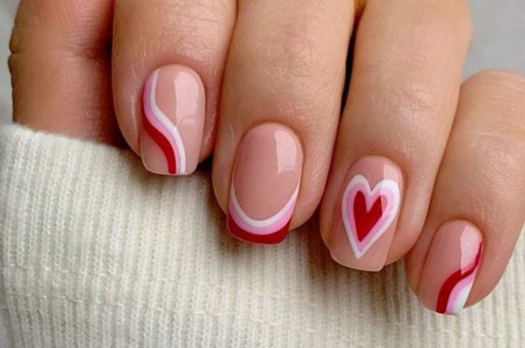 Diseños de uñas cortas ideales para San Valentín 0