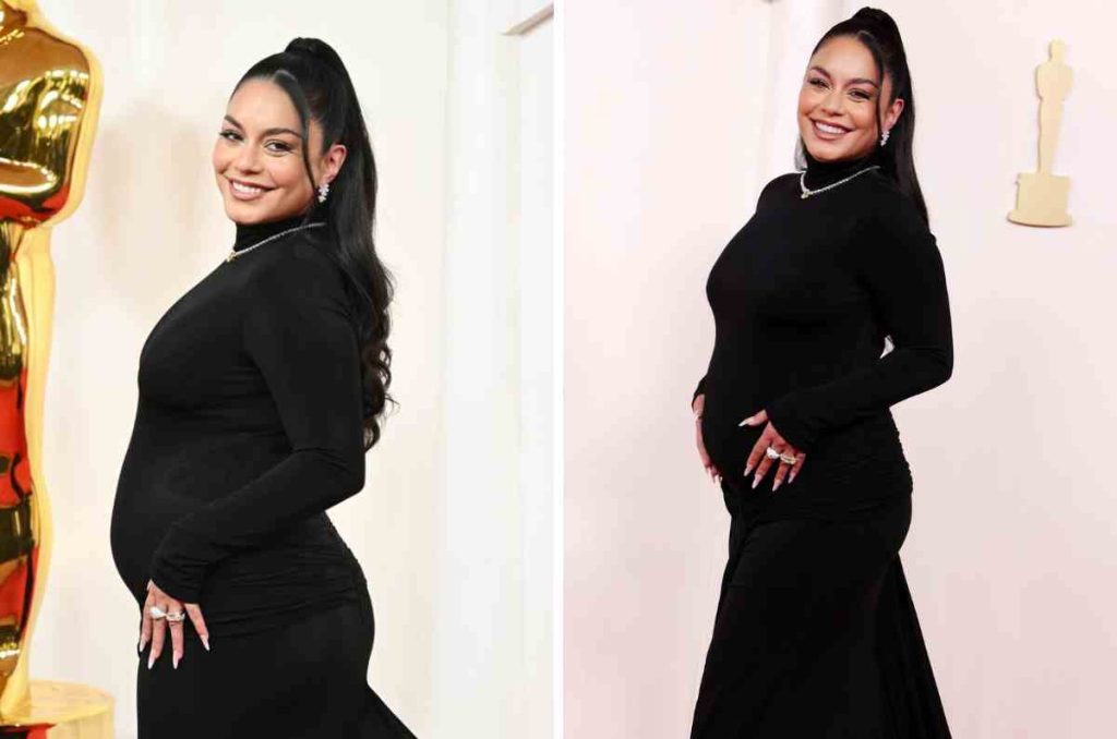 Vanessa Hudgens luce su pancita de embarazo en alfombra de los Oscar 2024 1