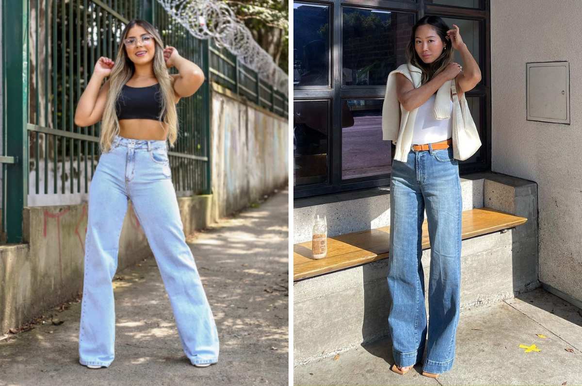 Wide leg jeans: cómo usarlos para verte más alta