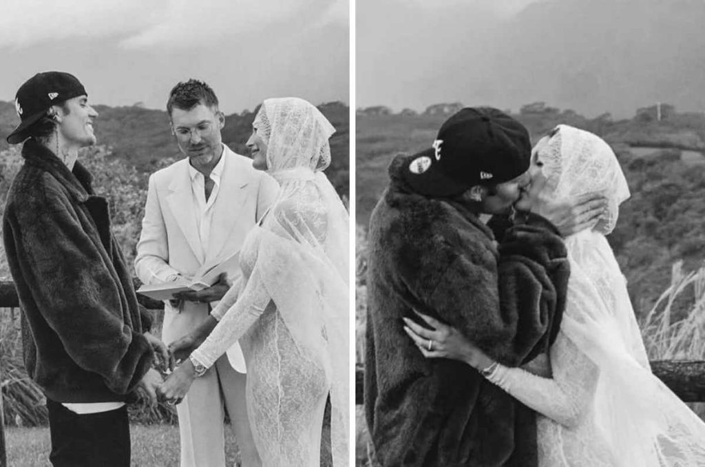 Hailey anuncia que espera un hijo de Justin Bieber con un hermoso vestido de novia 1