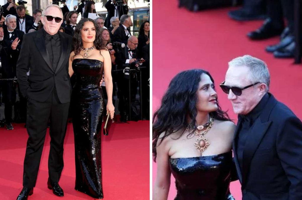 Salma Hayek deslumbra con un vestido negro de lentejuelas en el festival de Cannes 2