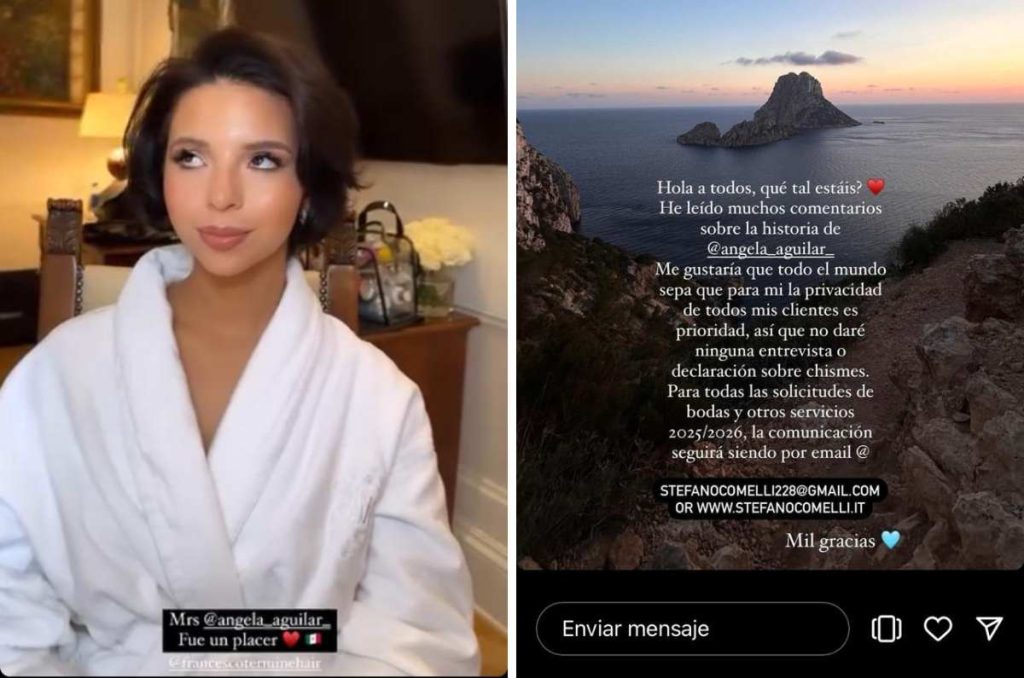 Angela Aguilar maquillista de novias