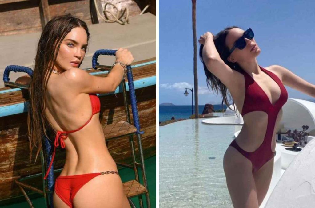 Belinda posa en atractivo bikini rojo perfecto para el verano 2