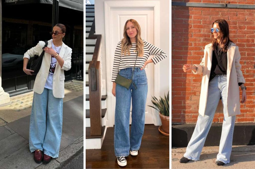 Ideas de wide leg jeans outfits