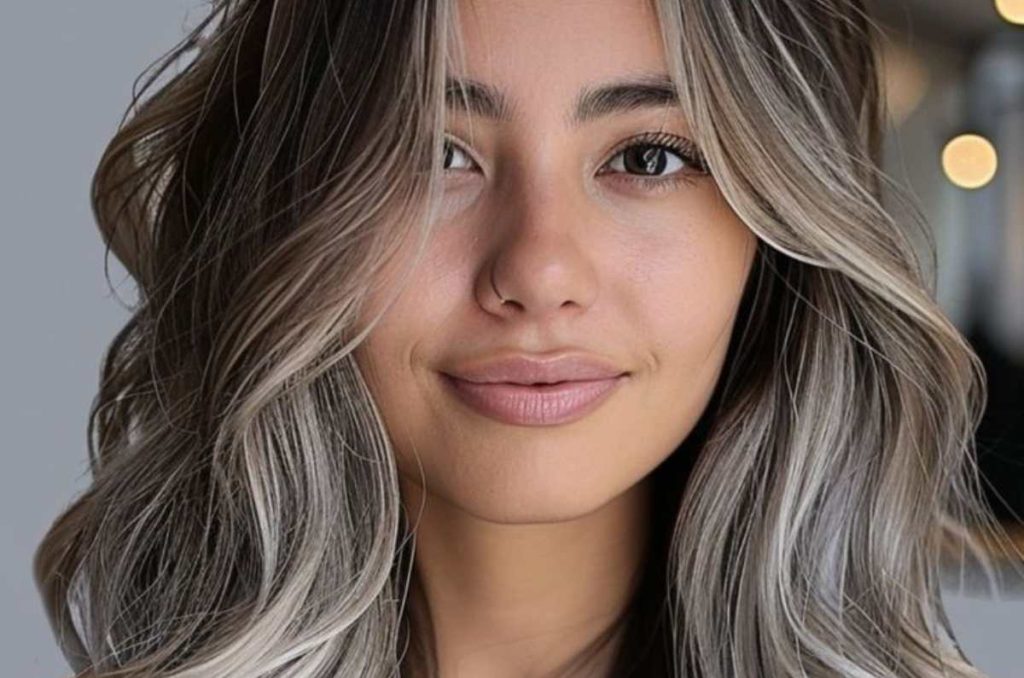 balayage gris ideas