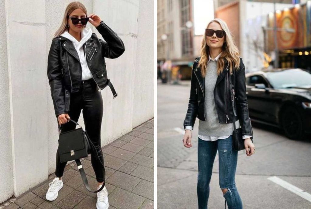Outfits con chamarras de cuero