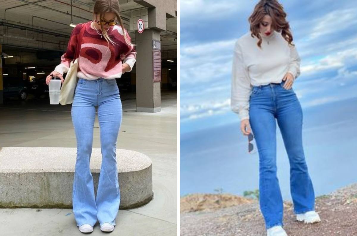7 tipos de tenis que combinan perfecto con los pantalones acampanados