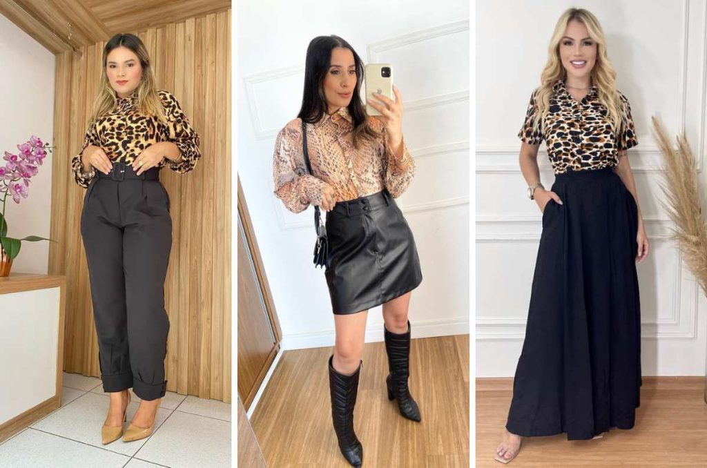 looks con camisas animal print