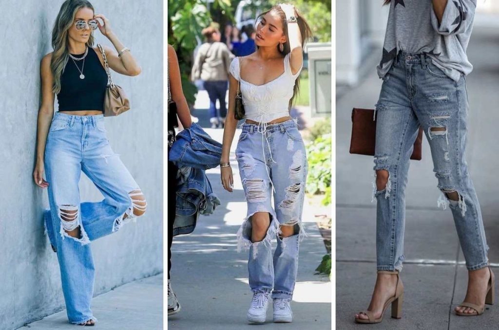 Cómo crear outfits con jeans rotos para crear un look street style otoñal y verte arreglada 3