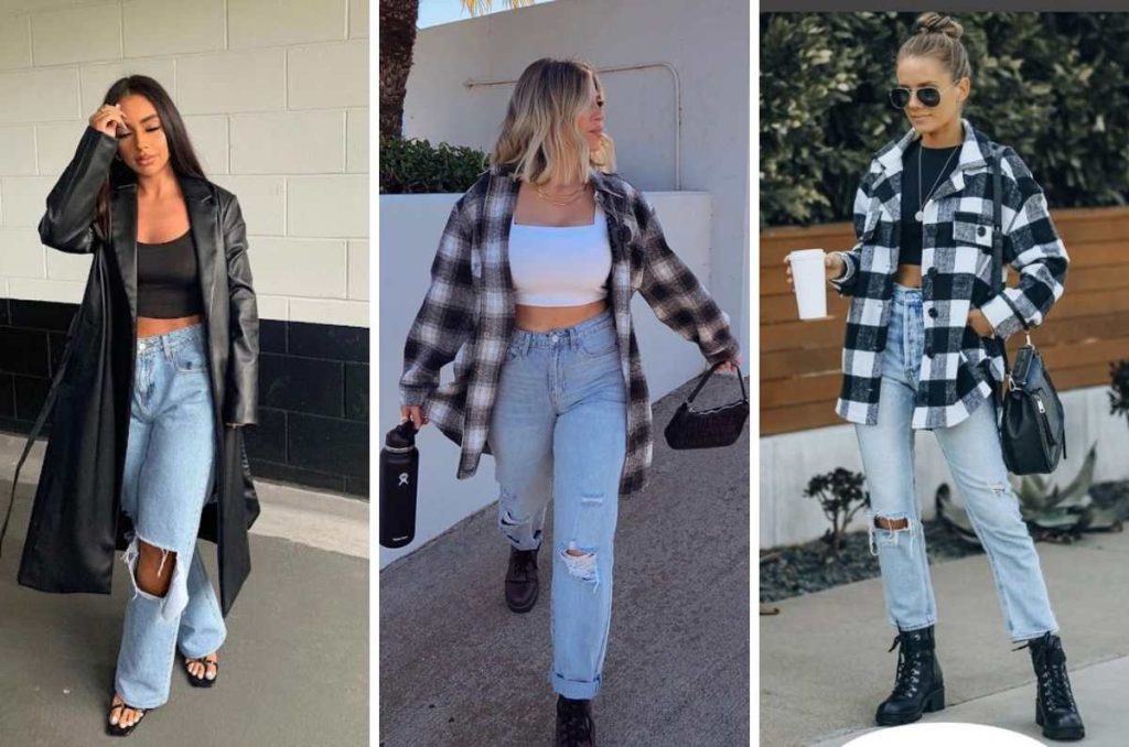 Cómo crear outfits con jeans rotos para crear un look street style otoñal y verte arreglada 1