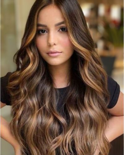 Balayage caramelo y miel para otoño