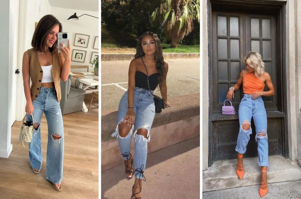 Cómo crear outfits con jeans rotos para crear un look street style otoñal y verte arreglada 0