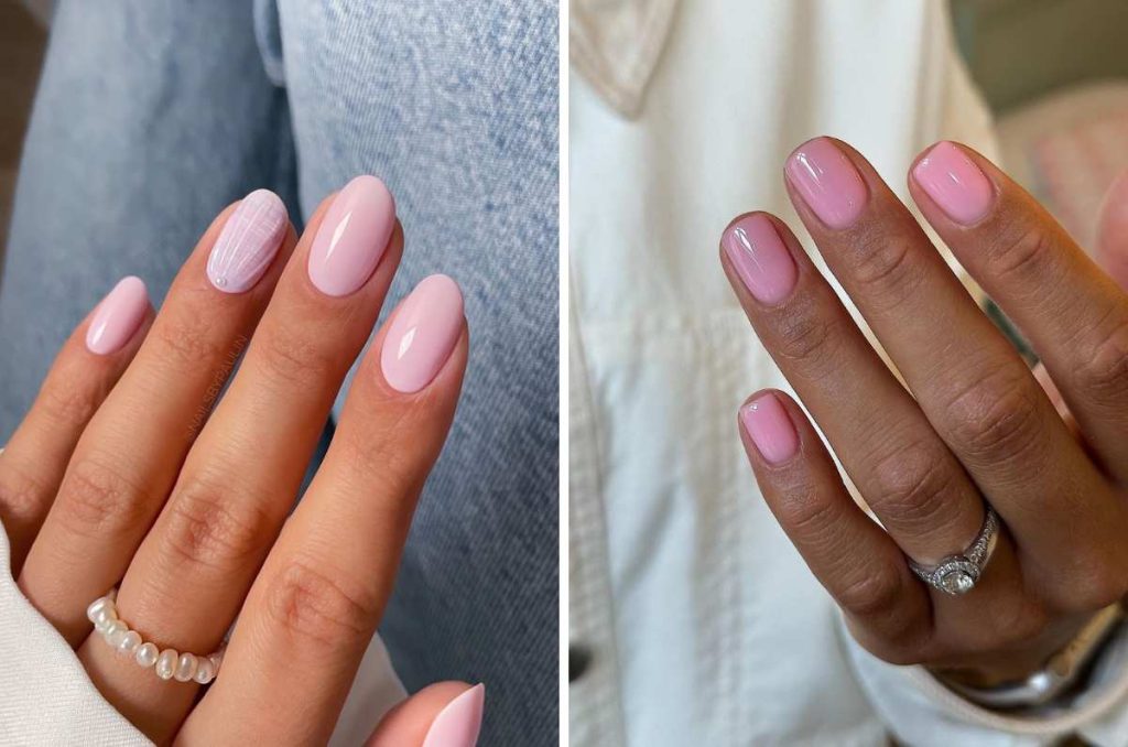 Uñas rosa pastel inspo
