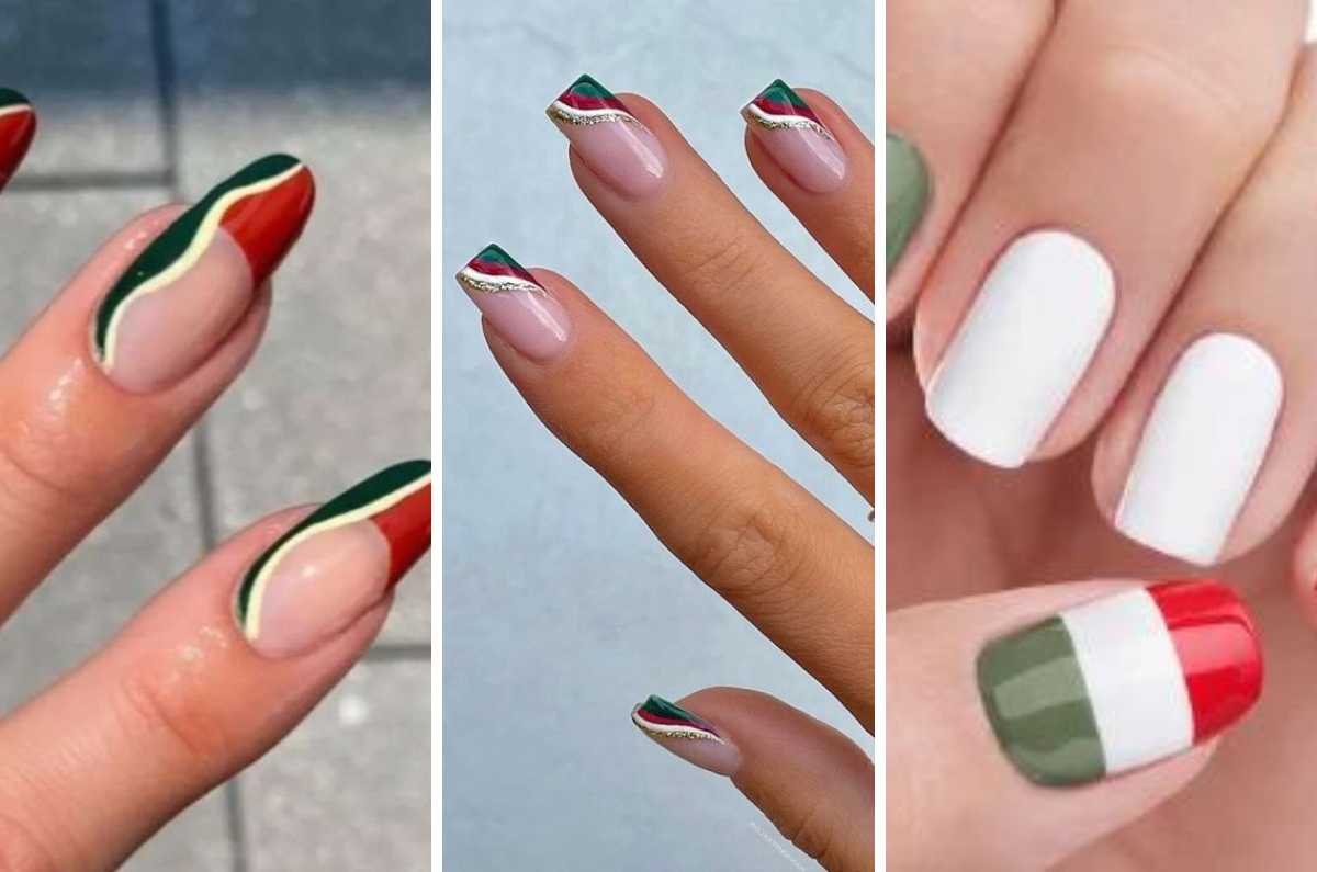 Uñas mexicanas elegantes para celebrar el mes patrio