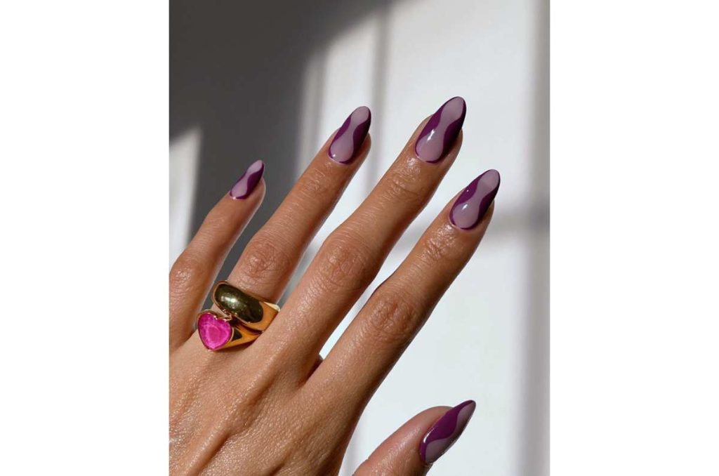 diseño de uñas con espacio negativo
