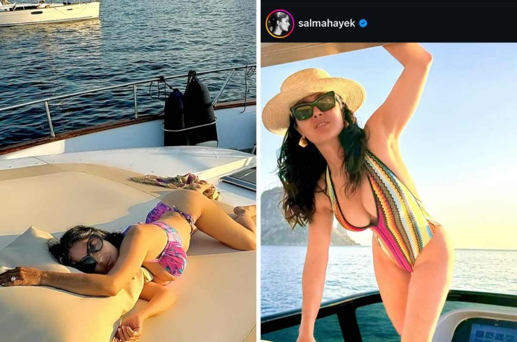 Salma Hayek luce icónico bikini, ideal para mujeres de 50s 0