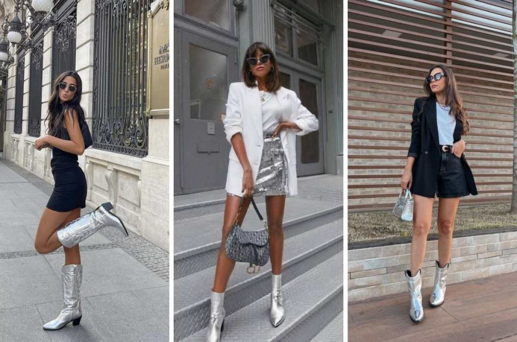 Outfits casuales con botas metalizadas que combinan con cualquier look de otoño 6