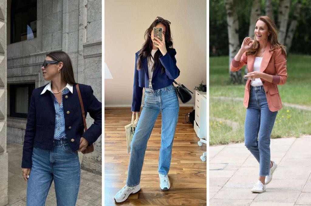 jeans rectos para ir a trabajar