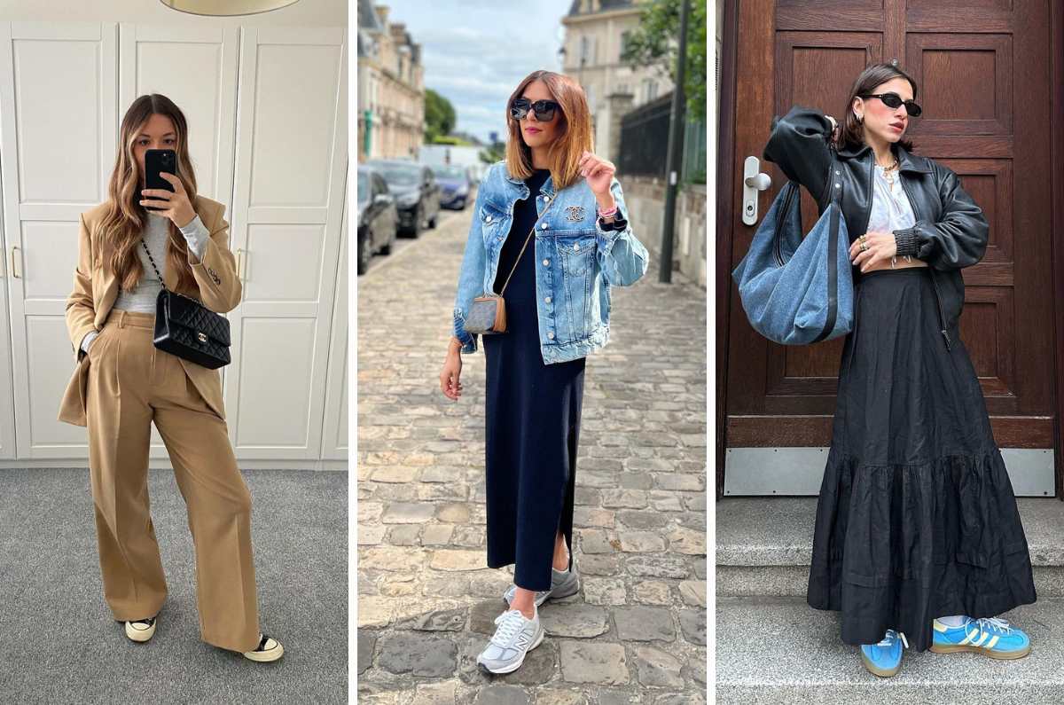 10 outfits arreglados con tenis de colores para la oficina