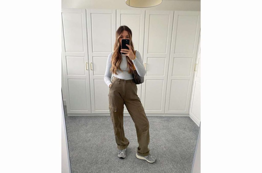 10 outfits arreglados con tenis de colores para la oficina 7