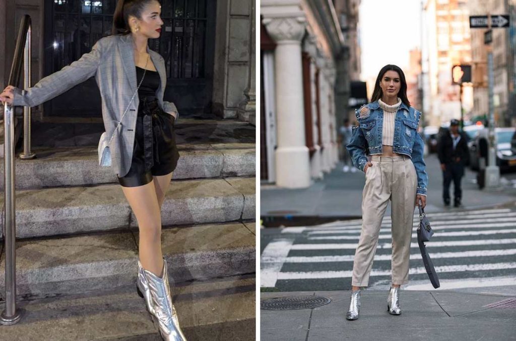 Outfits casuales con botas metalizadas que combinan con cualquier look de otoño 0