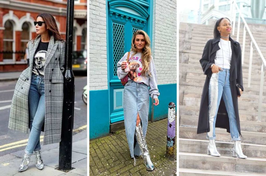 Outfits casuales con botas metalizadas que combinan con cualquier look de otoño 5