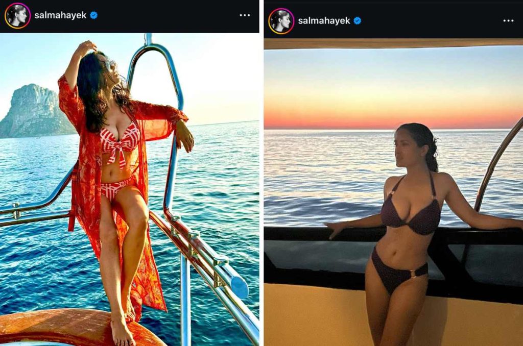 Salma Hayek luce icónico bikini, ideal para mujeres de 50s 1