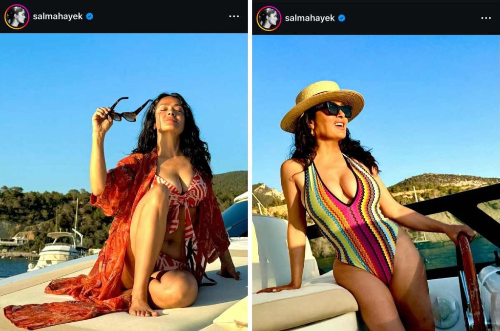 Salma Hayek luce icónico bikini, ideal para mujeres de 50s 2