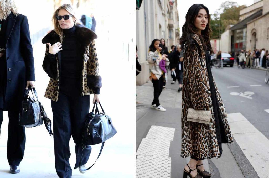 Kate Moss muestra como llevar abrigo animal print con botas negras si tienes más de 50+ 0