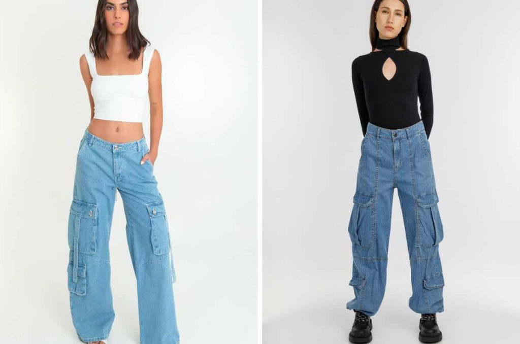 Jeans cargo: outfits denim para usar con ropa casual y cómoda 0