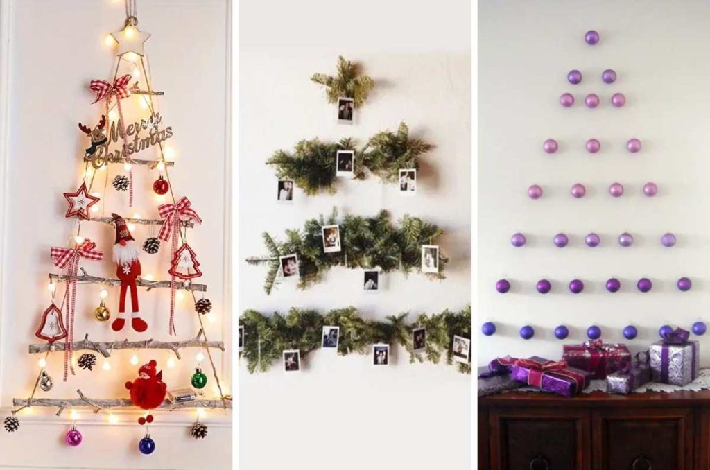 3 materiales para hacer árbol de Navidad en la pared