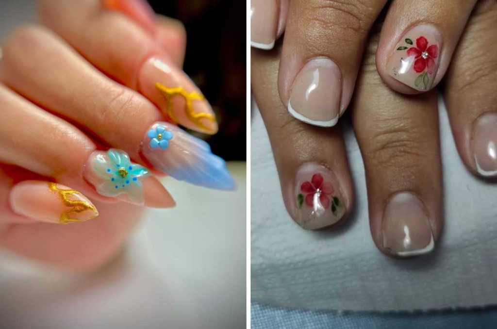 diseño floral con cristales