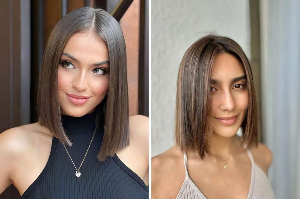 Bob recto cortes de cabello corto mujer 2025