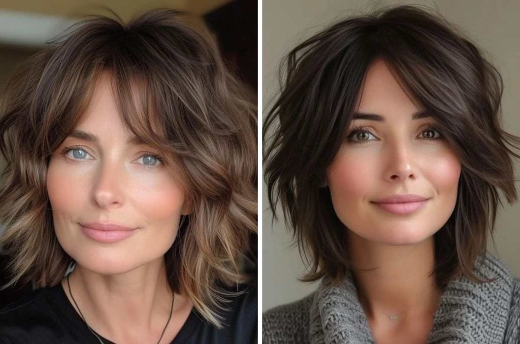 cortes de cabello corto mujer 2025 shaggy bob
