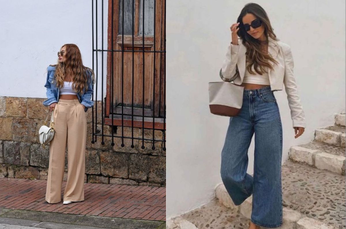 Pantalones anchos Como elegir la blusa perfecta