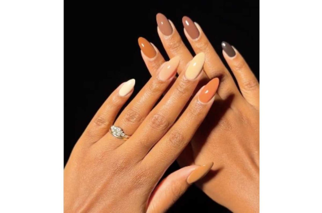 uñas chocolate