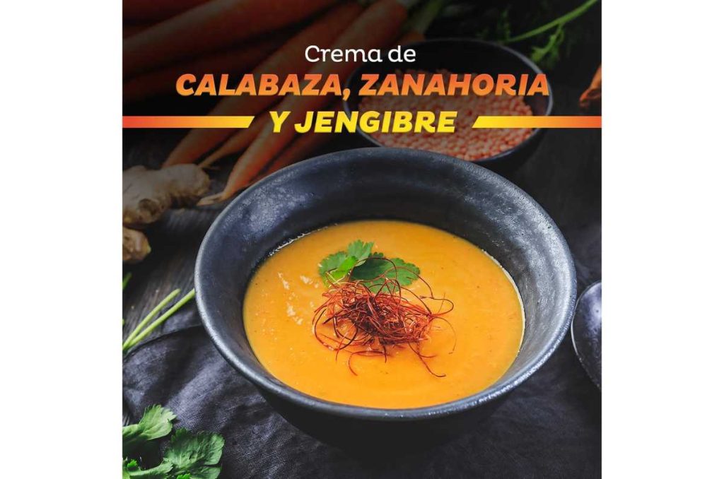 crema de zanahoria con gengibre