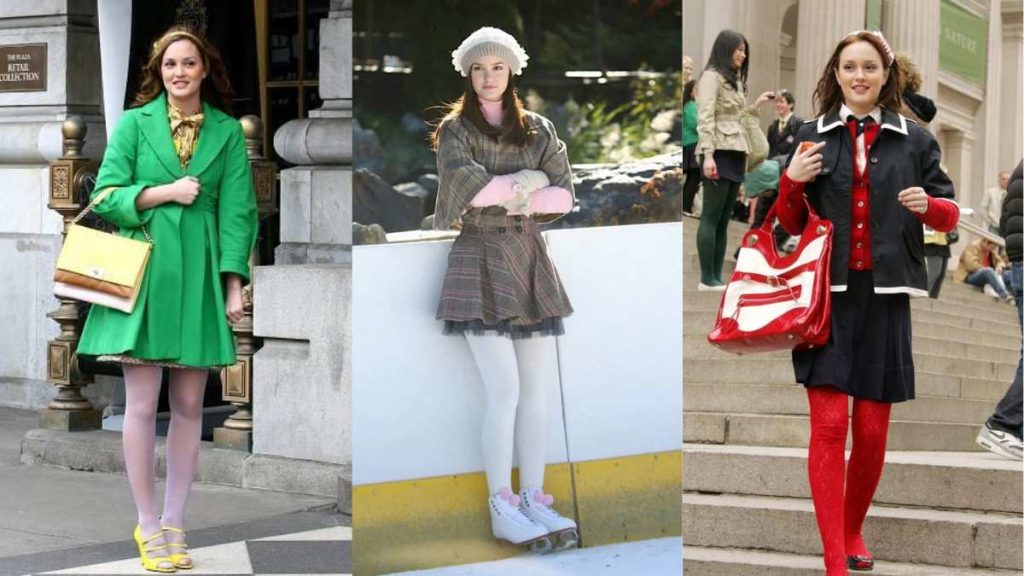 10 outfits con medias de colores y suéter largo para lucir en invierno 4