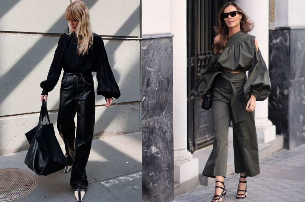 Mangas globo con total look negro