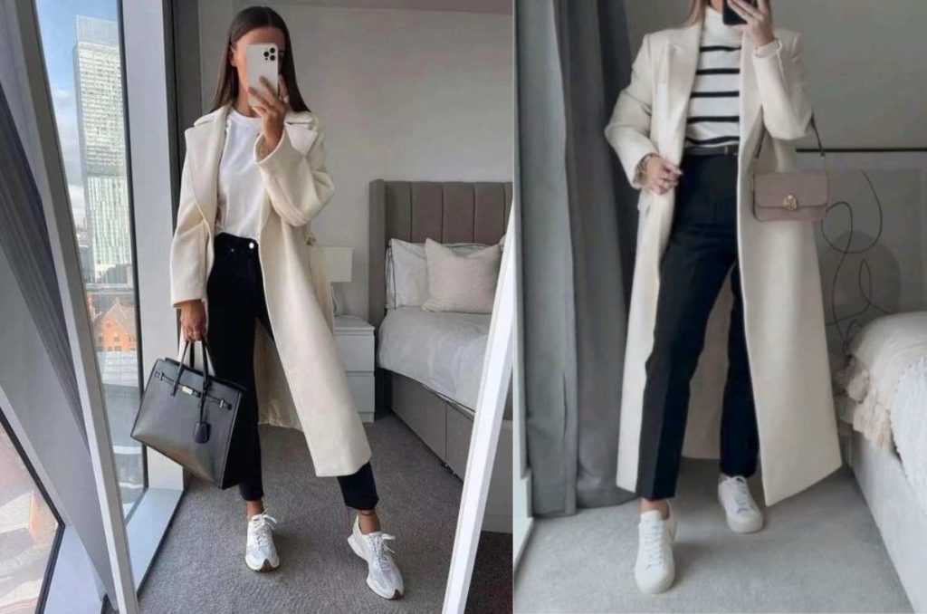 Cómo combinar tenis blancos con outfits formales