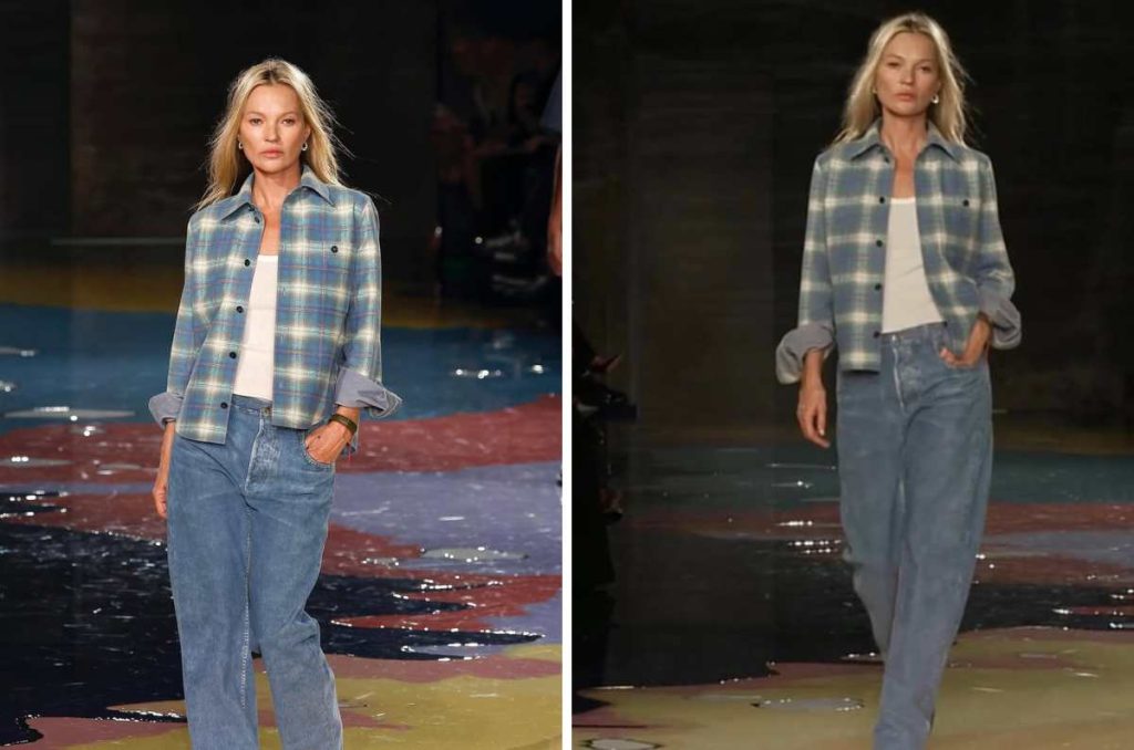 Kate Moss jeans rectos Bottega Veneta
