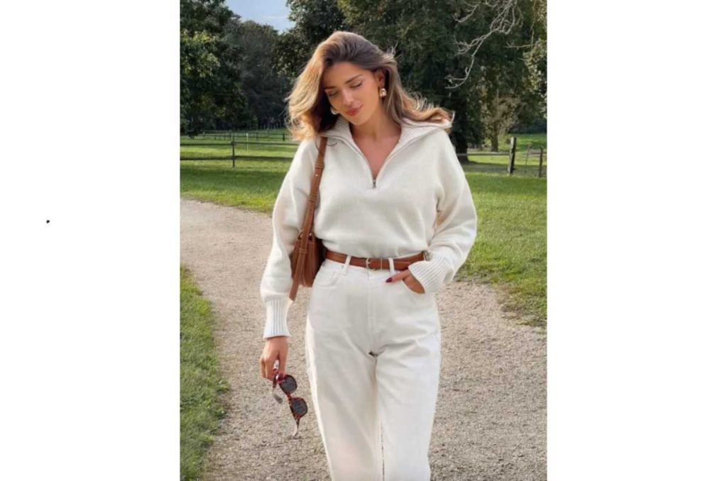 Sueter crema look old money