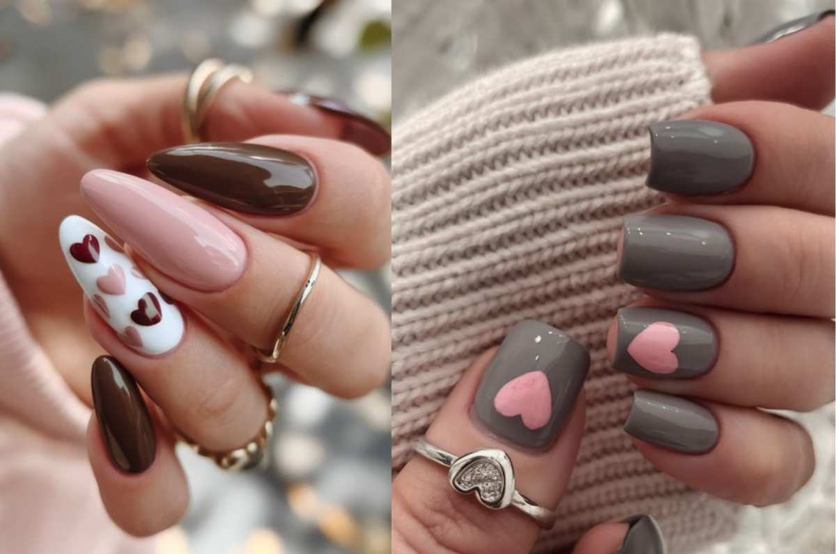 Pinterest | Uñas coloridas de corazones