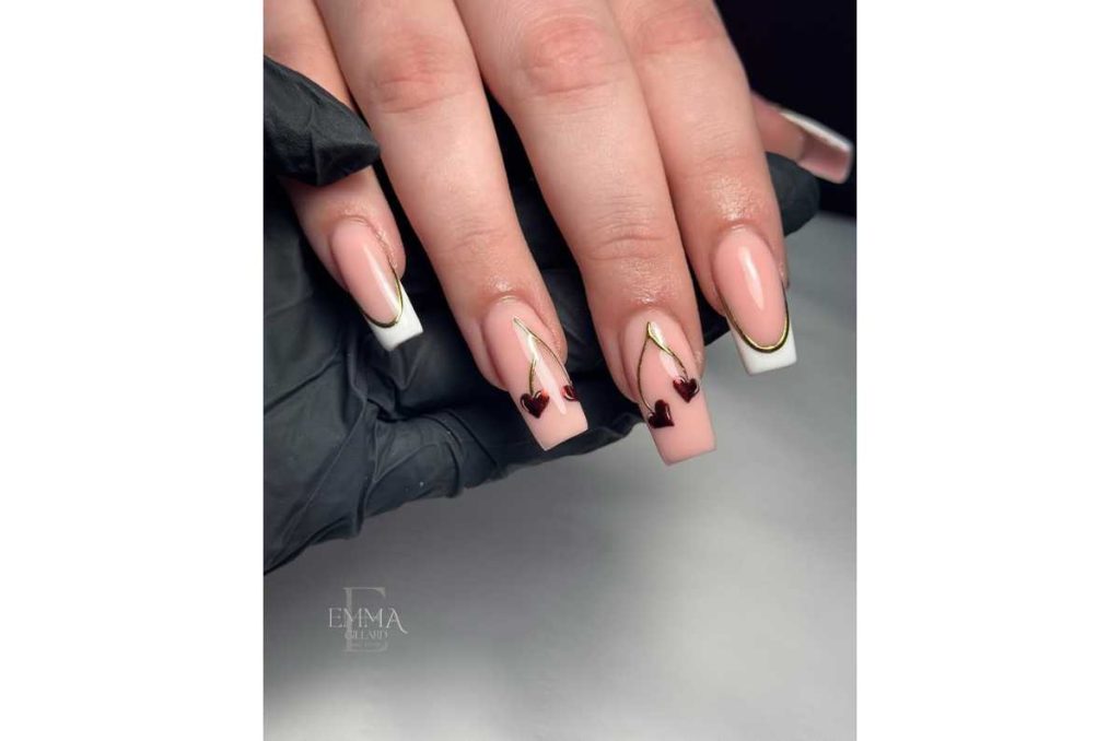 cherry chocolate nails