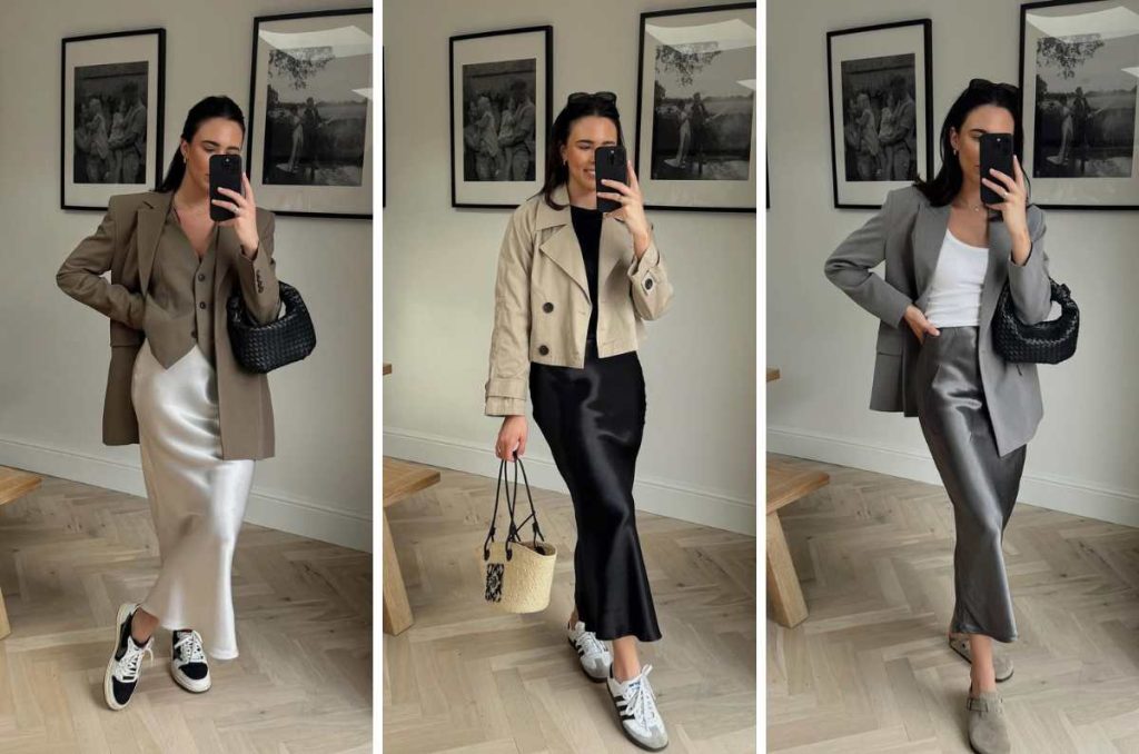 Looks modernos con falda midi