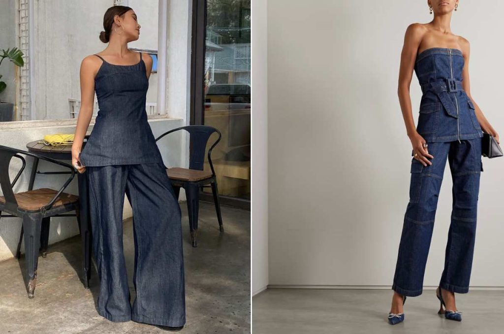 Moda; outfits con denim oscuro para la oficina