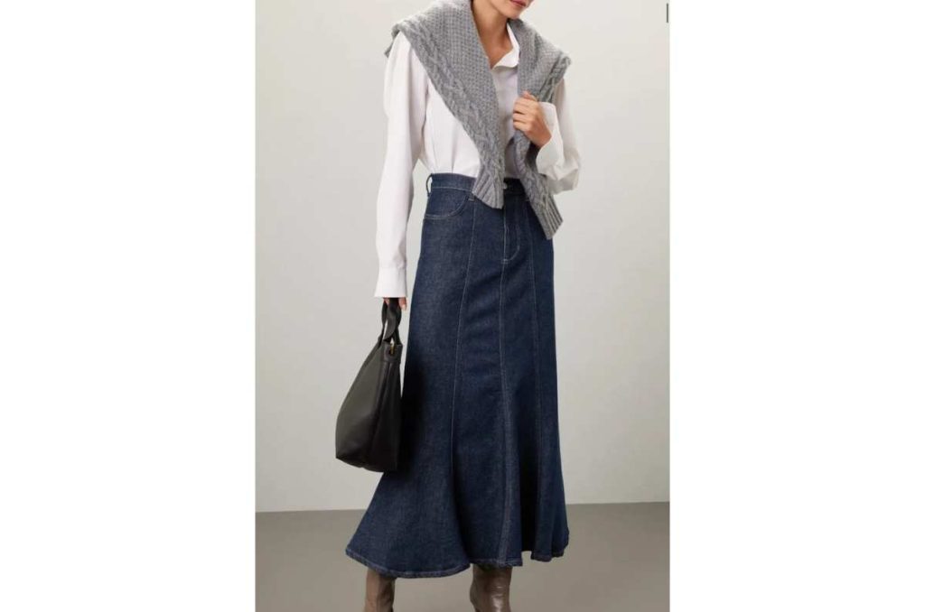 Moda; outfits con denim oscuro para la oficina
