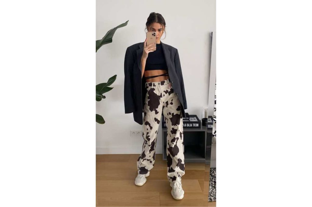 Moda: Outfits con estampado de vaca pantalones