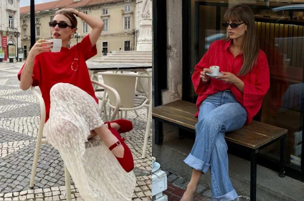 Ideas de outfits rojo escarlata